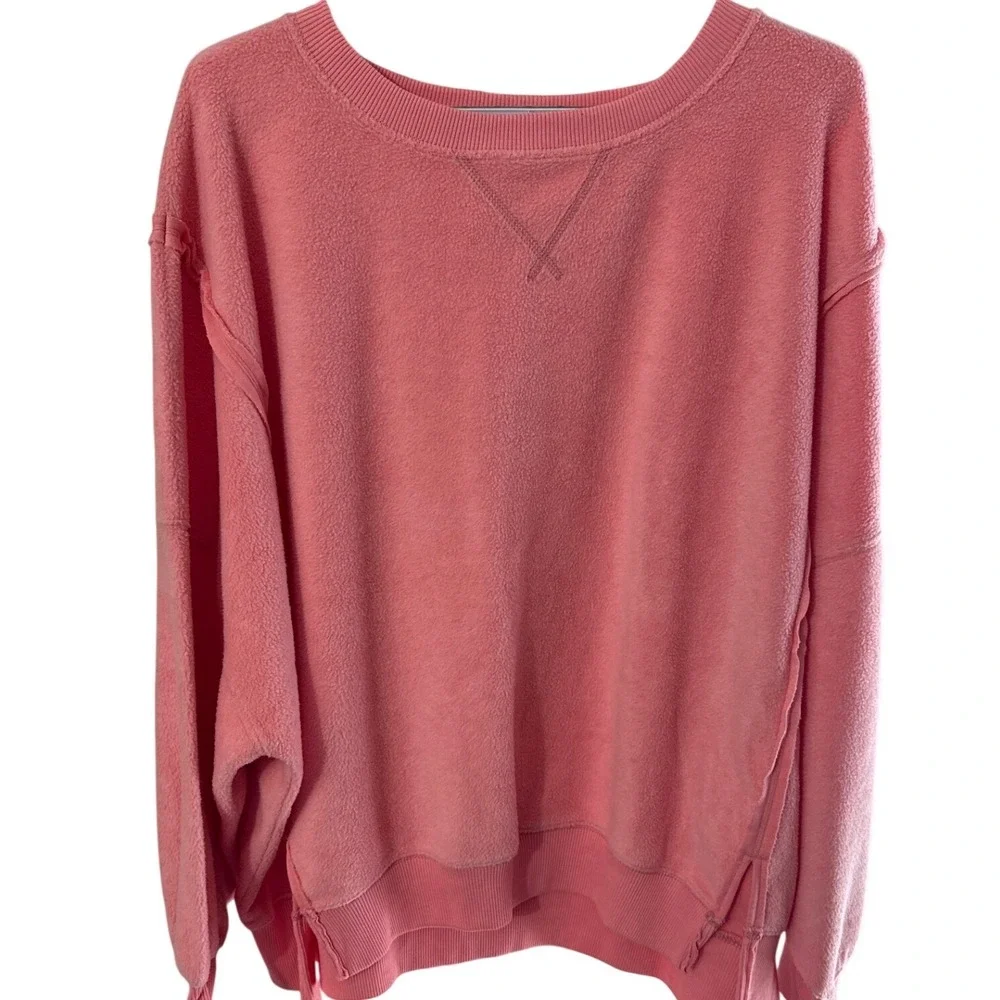 American Eagle Seriously Huggable Oversized Sweatshirt Coral Pink Medium NWT